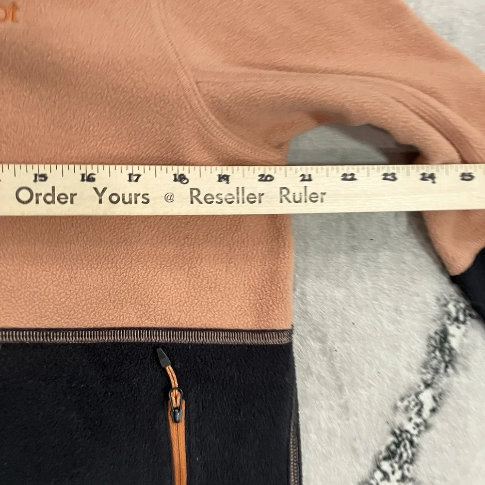 Marmot Rocklin Fleece Jacket Colorblock Full Zip Peach Black Womens Size Large